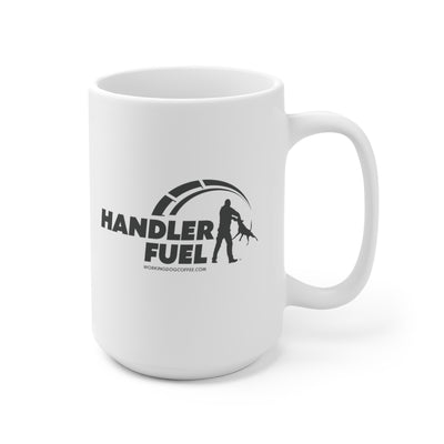Handler Fuel, Tactical Gray on White 15oz Mug