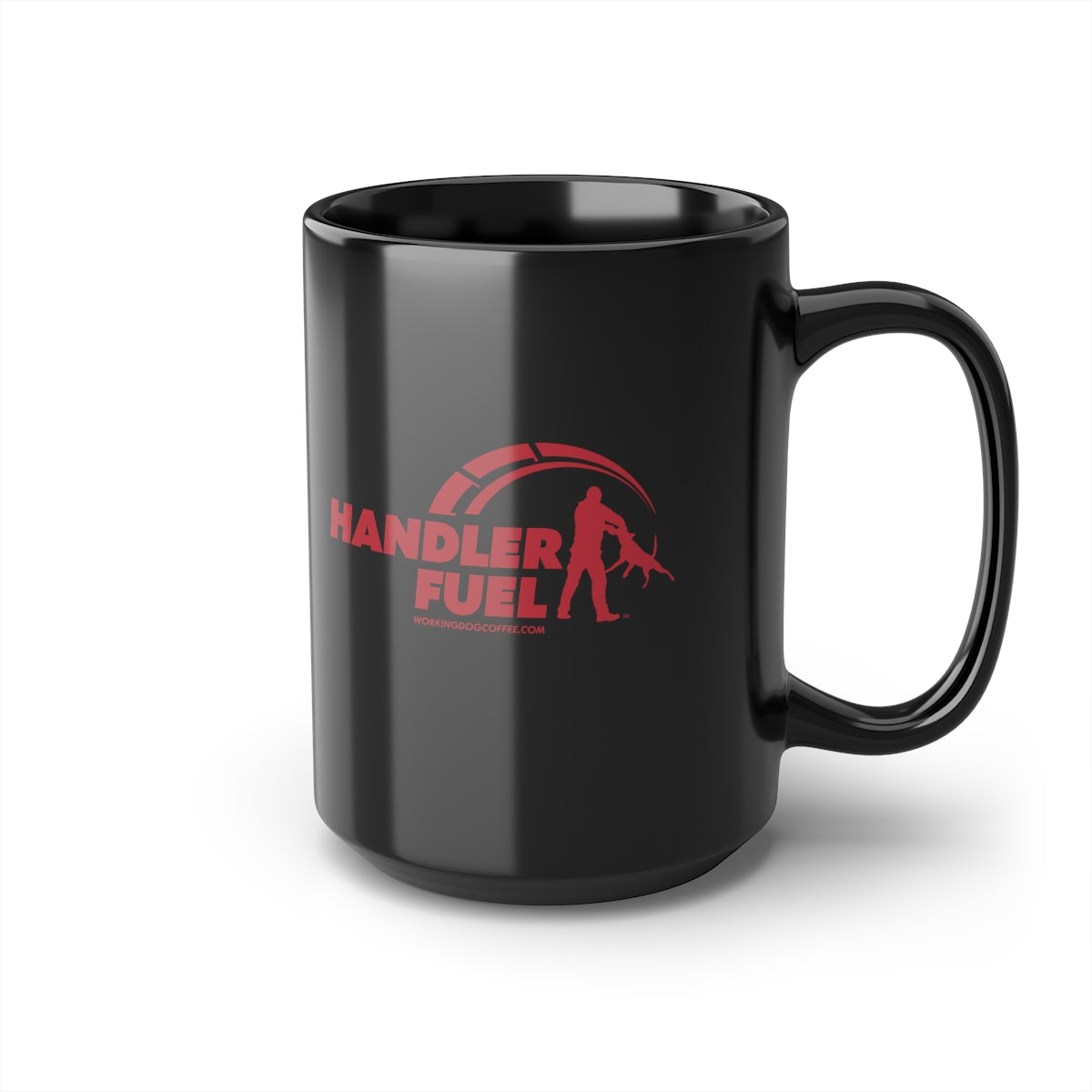 Handler Fuel, Red on Black 15oz Mug