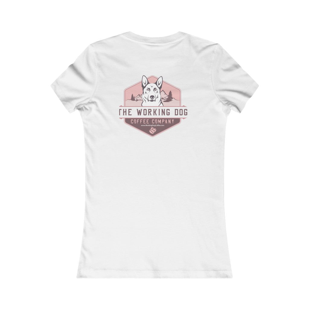 Working Dog Coffee Company SS Women's Fitted Tee - Rose