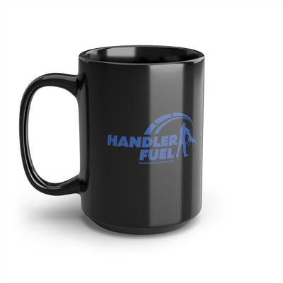 Handler Fuel, Blue on Black 15oz Mug