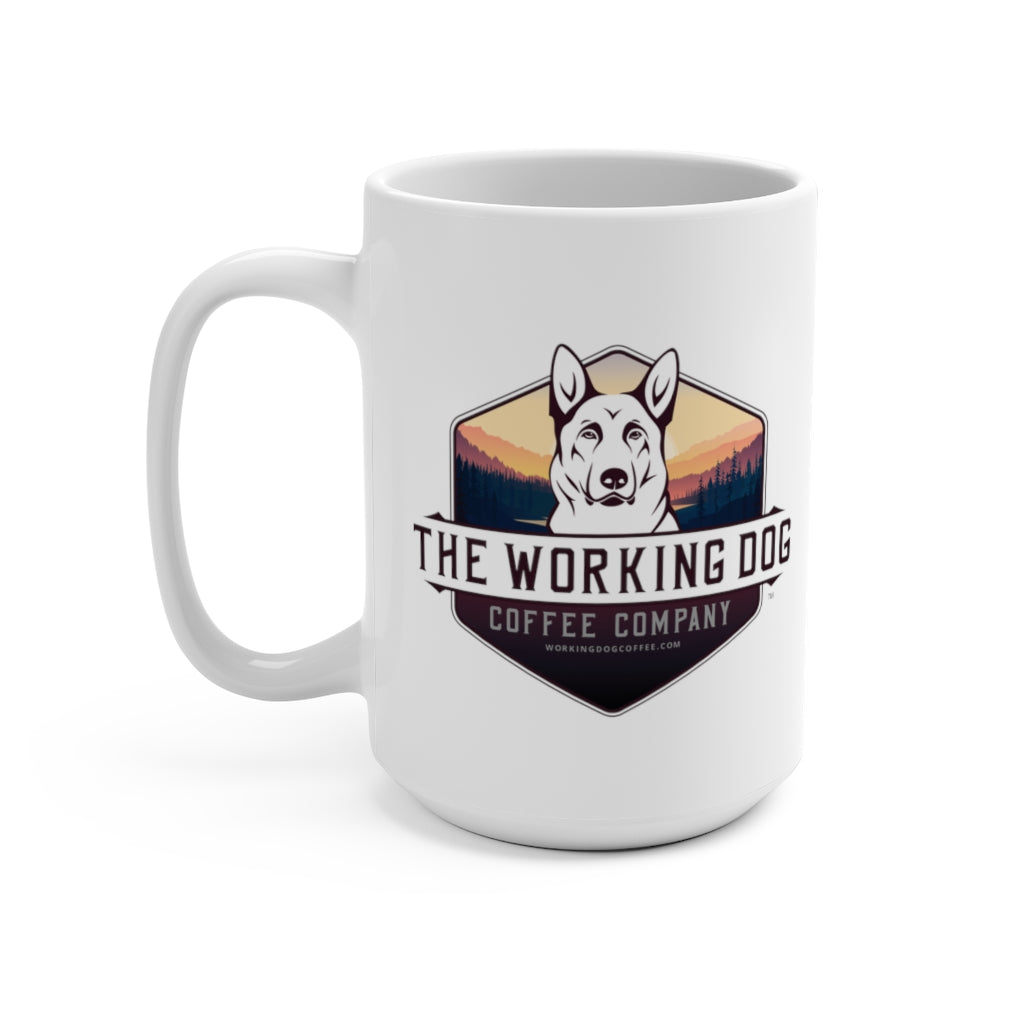 Working Dog Coffee Company 15oz Mug - Carolina Sky Deep Red