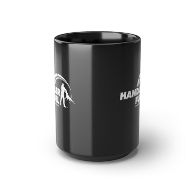 Handler Fuel, White on Black 15oz Mug