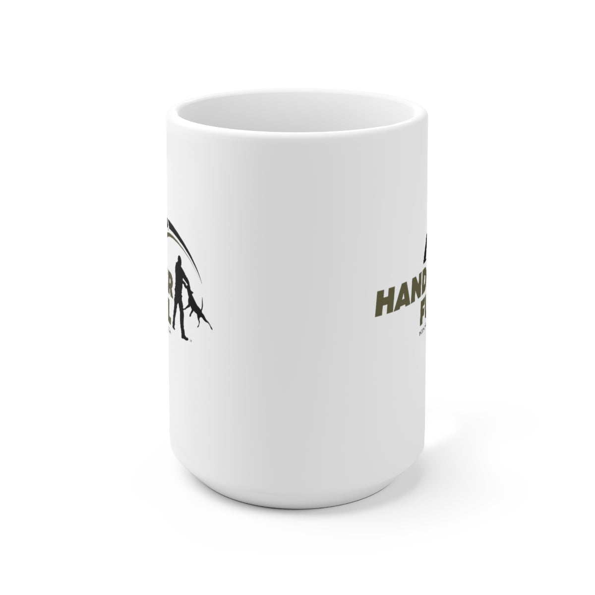 Handler Fuel, Mil Green & Black on White 15oz Mug