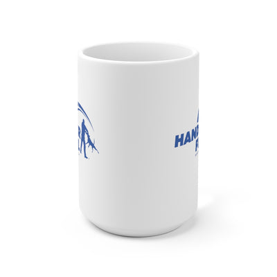 Handler Fuel, Blue on White 15oz Mug