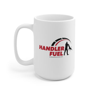 Handler Fuel, Red & Black on White 15oz Mug