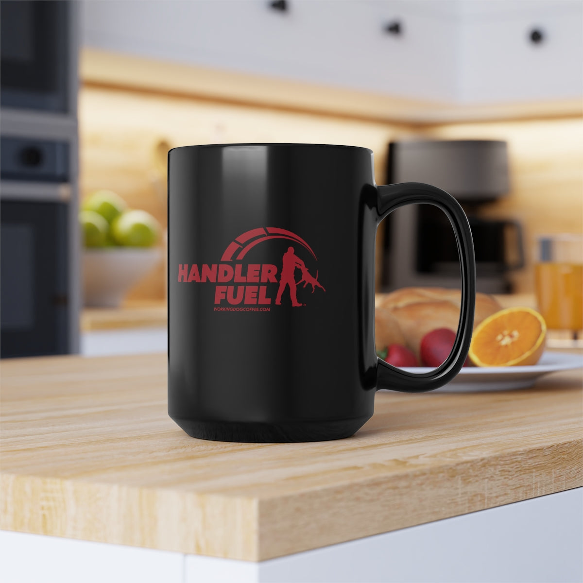 Handler Fuel, Red on Black 15oz Mug