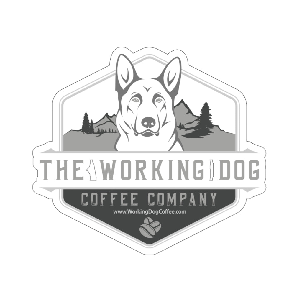 Working Dog Coffee Company Sticker - Silver Grey