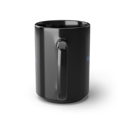 Handler Fuel, Blue on Black 15oz Mug