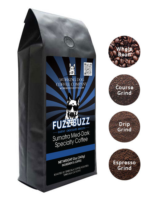 Fuzz Buzz Sumatra Medium-Dark Roast Coffee