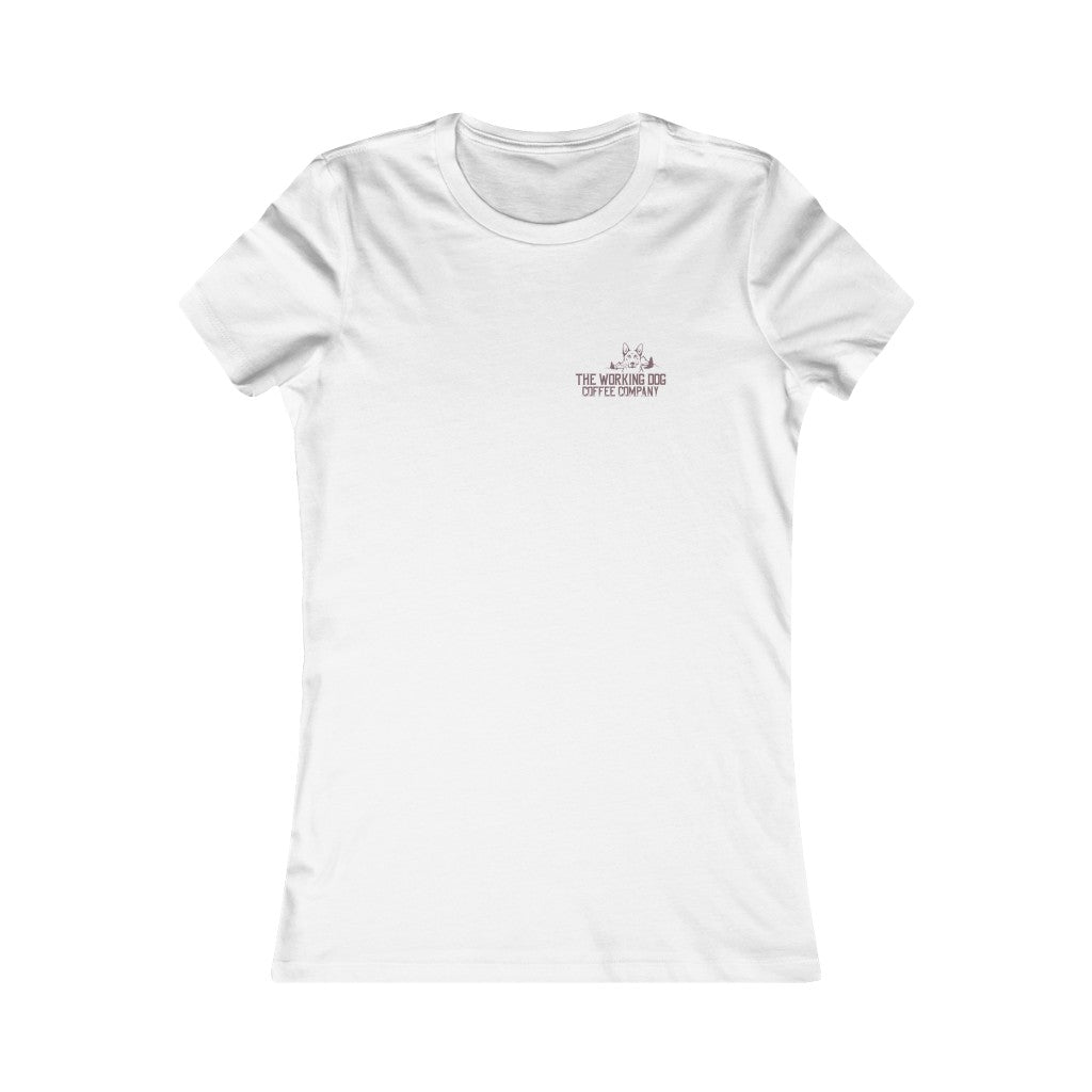 Working Dog Coffee Company SS Women's Fitted Tee - Rose