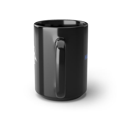 Handler Fuel, Blue & White on Black 15oz Mug