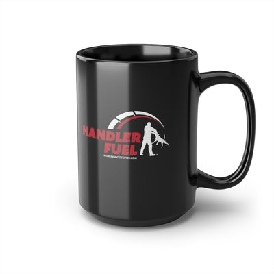 Handler Fuel, Red & White on Black 15oz Mug