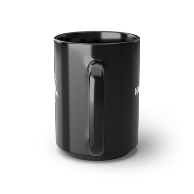 Handler Fuel, White on Black 15oz Mug