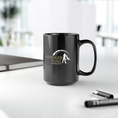 Handler Fuel, Mil Green & White on Black 15oz Mug