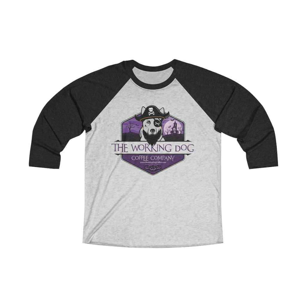 Working Dog Coffee Company Unisex 3/4 Raglan Tee - Boneyard