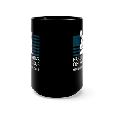 Freedom Runs On Four Legs, 15oz Mug - Navy MWDs