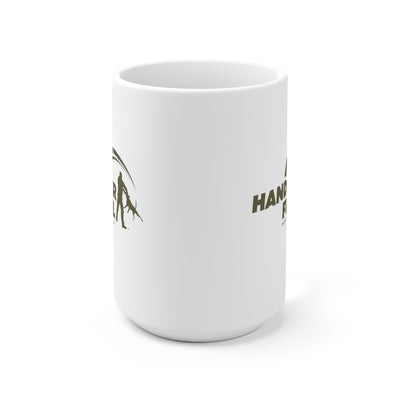 Handler Fuel, Mil Green on White 15oz Mug