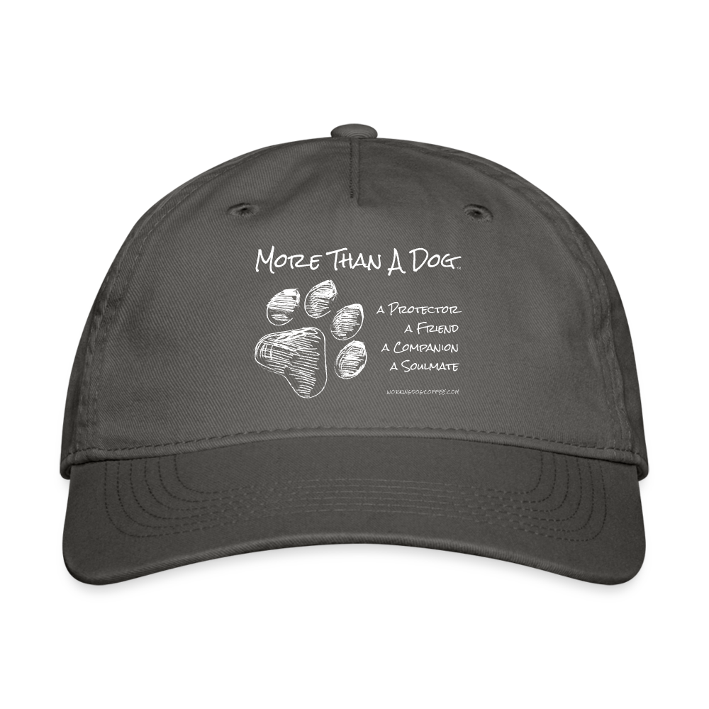 "More Than A Dog" - Companion Organic Cotton Twill Cap - charcoal